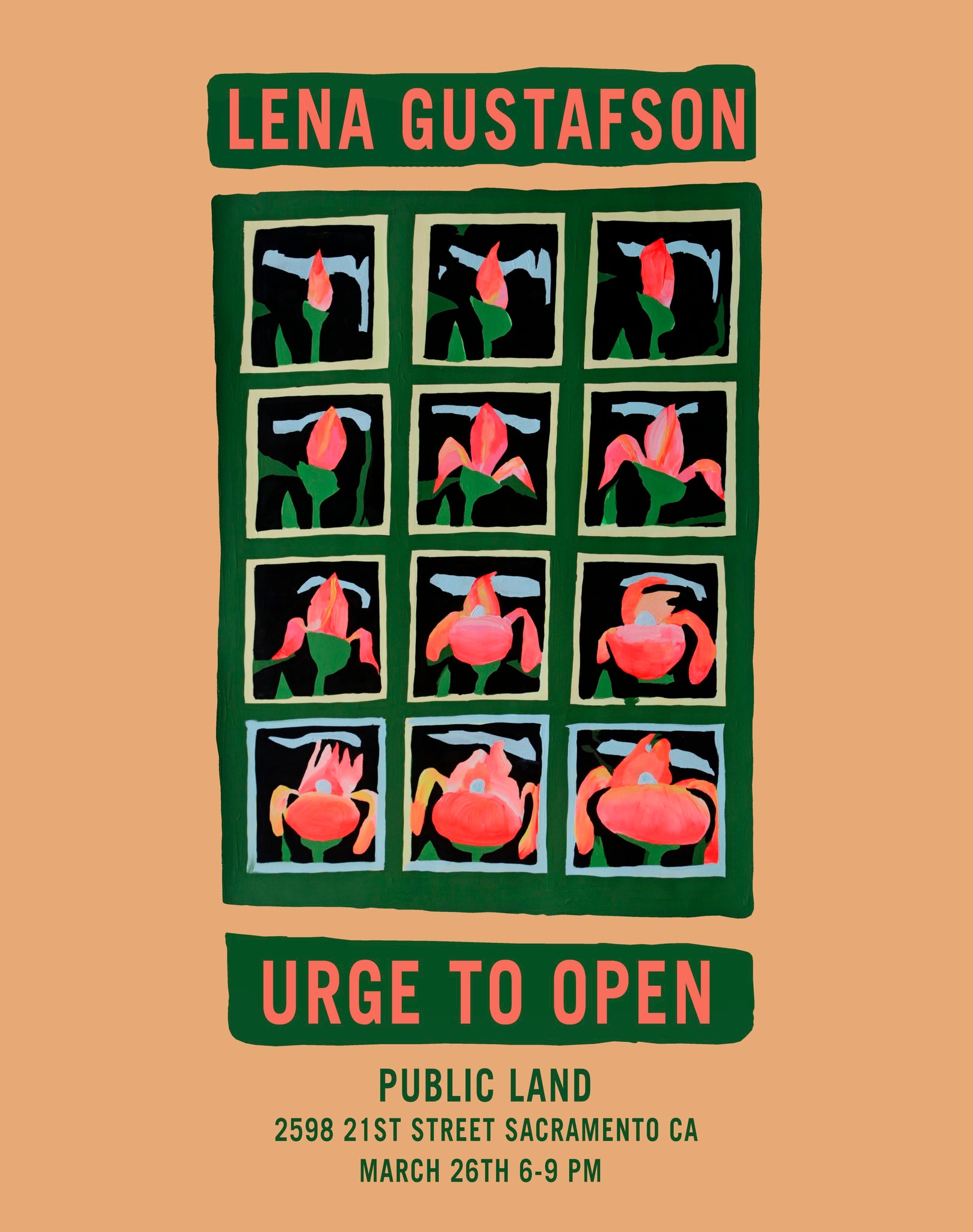 Lena Gustafson's "Urge to Open" @ Public Land Gallery