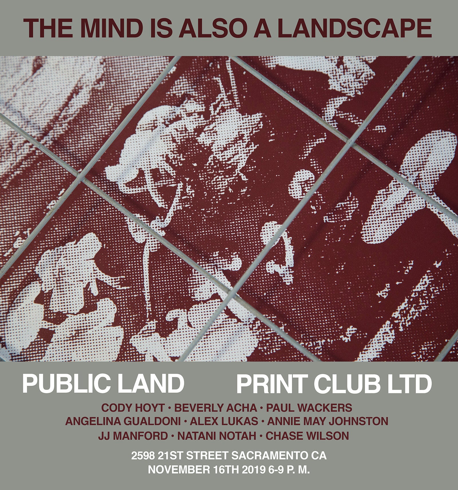 "The Mind Is Also A Landscape" co-curated by Print Club LTD. @ Public Land