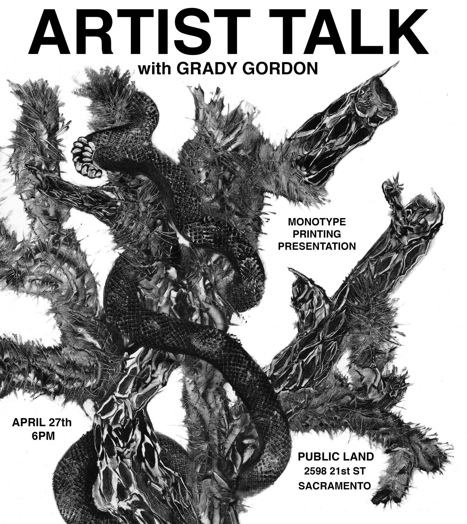 Artist Talk with Grady Gordon at Public Land Gallery