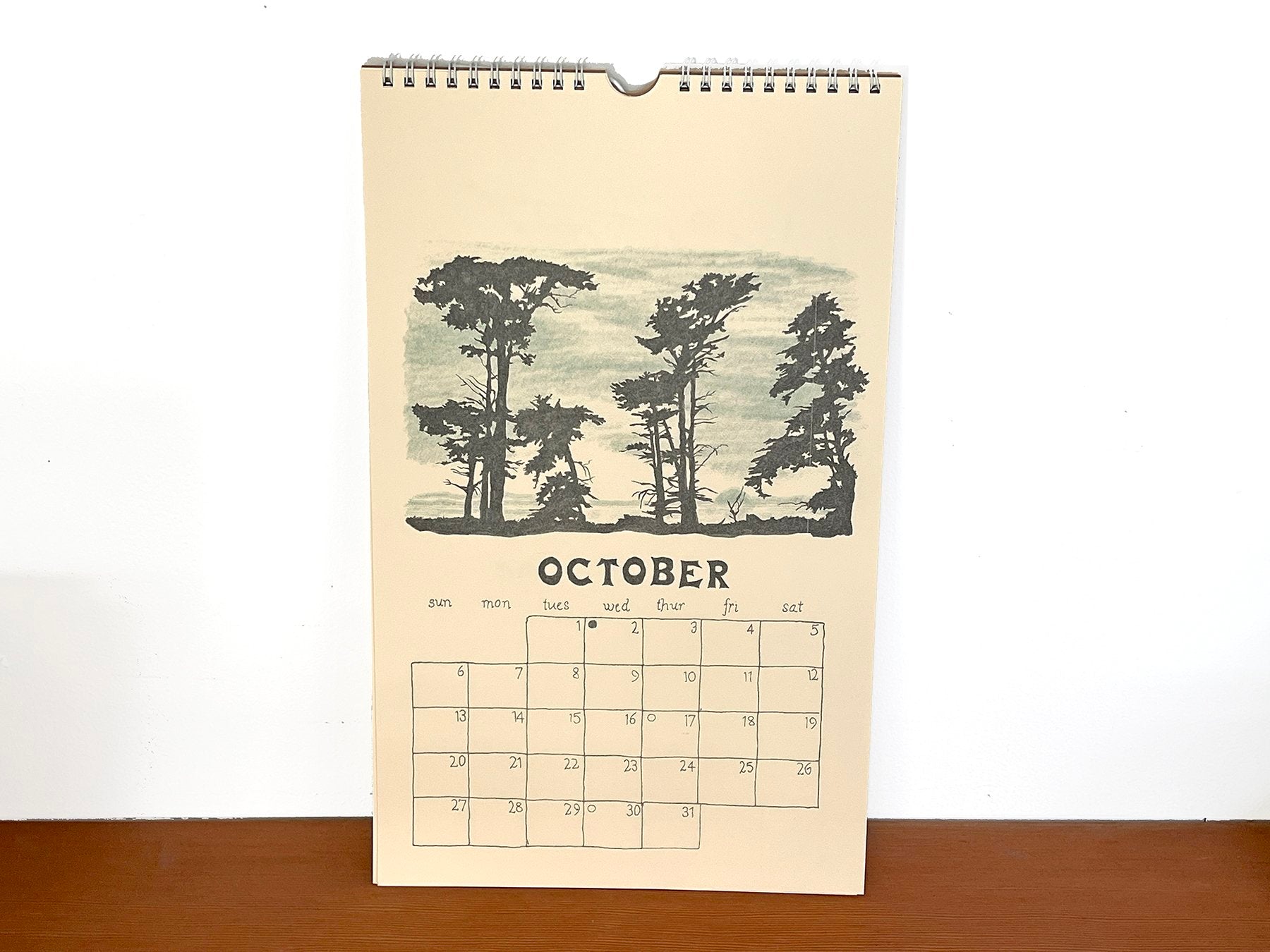 Charlotte Beavers's 2024 Risograph Calender