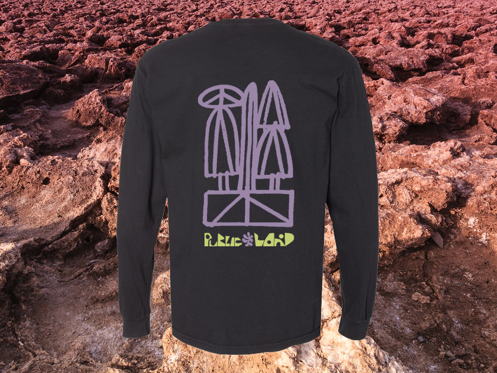 Peace Pot Plant - Black Long Sleeve