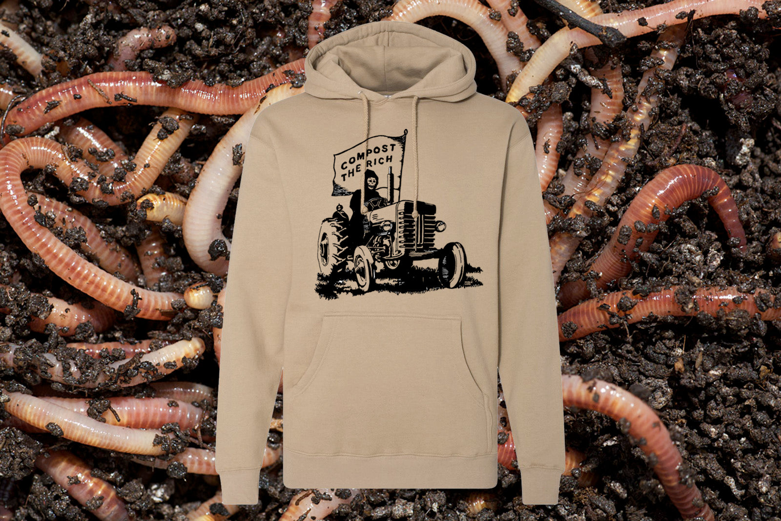 Compost The Rich Fleece Lined Sweatshirt - Sandstone