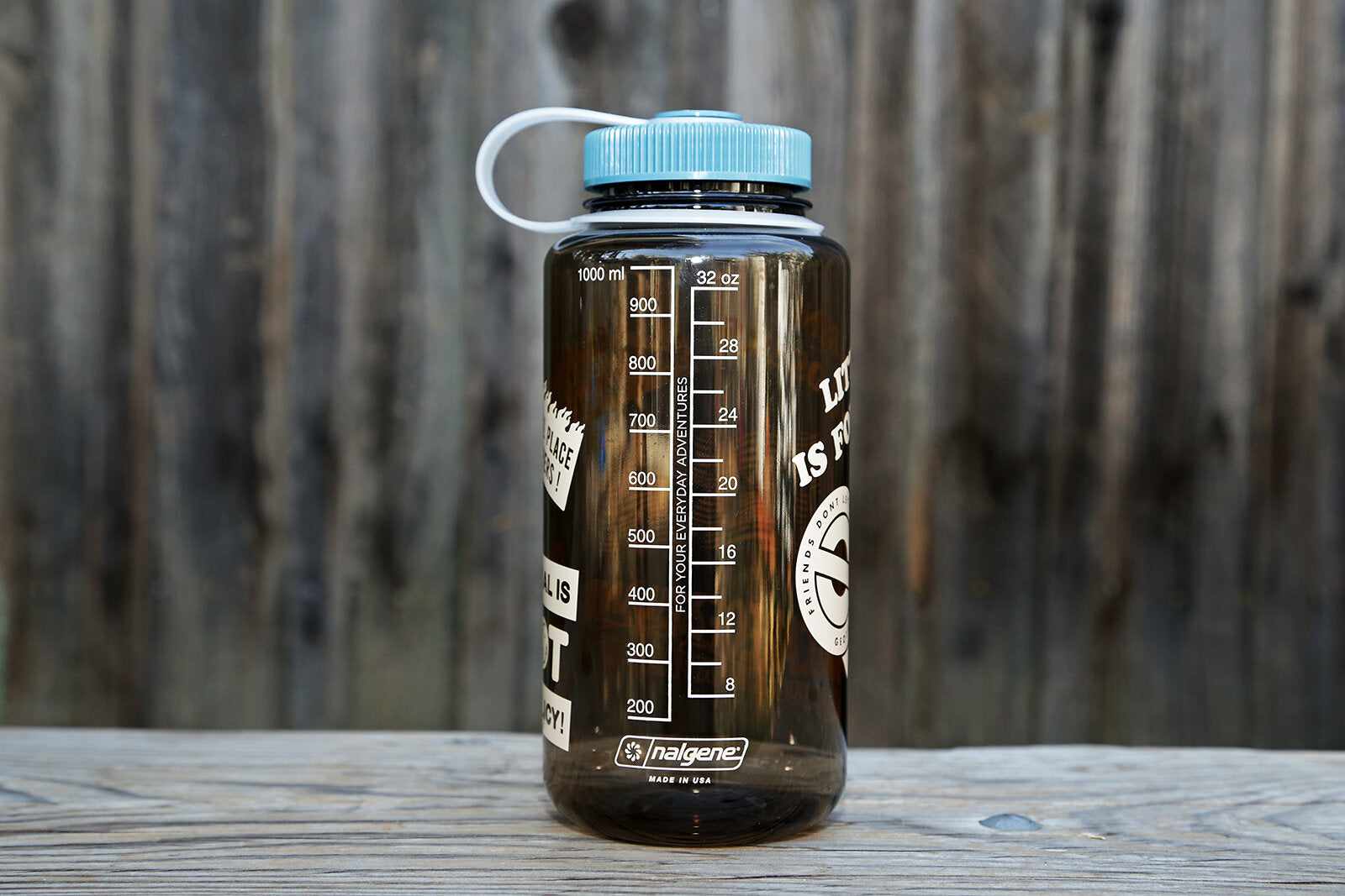 Bumper Sticker Bottle - Woodsman/Blue